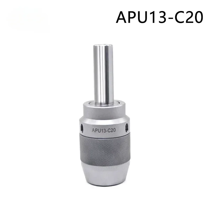 NEW C20 apu Straight shank cutter shank c20 apu13apu16 one-piece self-tightening drill chuck milling machine tool holder spindle
