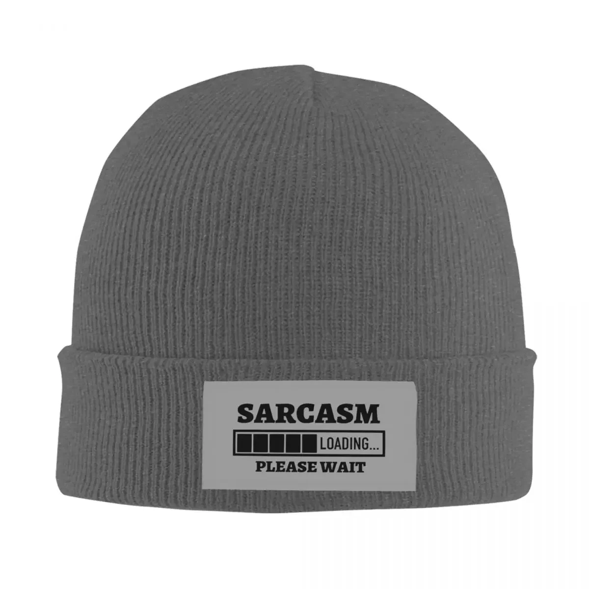 Sarcasm Loading Bar Funny Knit Hat Beanie Winter Hats Warm Color Caps Men Women