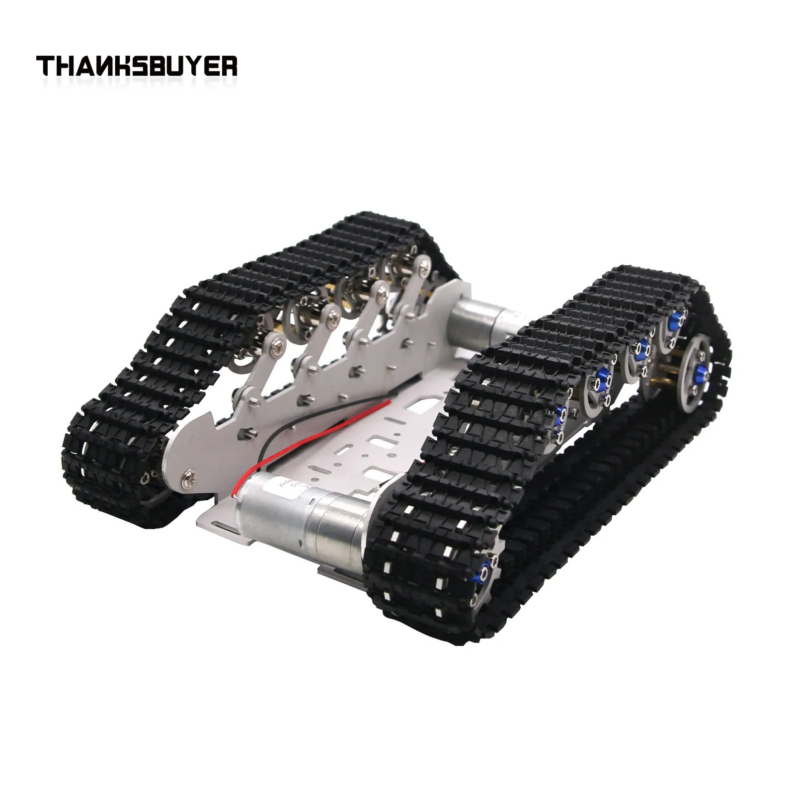 Thanksbuyer Robot Tank Chassis Metal Independent Suspension System Tracked Vehicle for Arduino Robotics DIY Kit