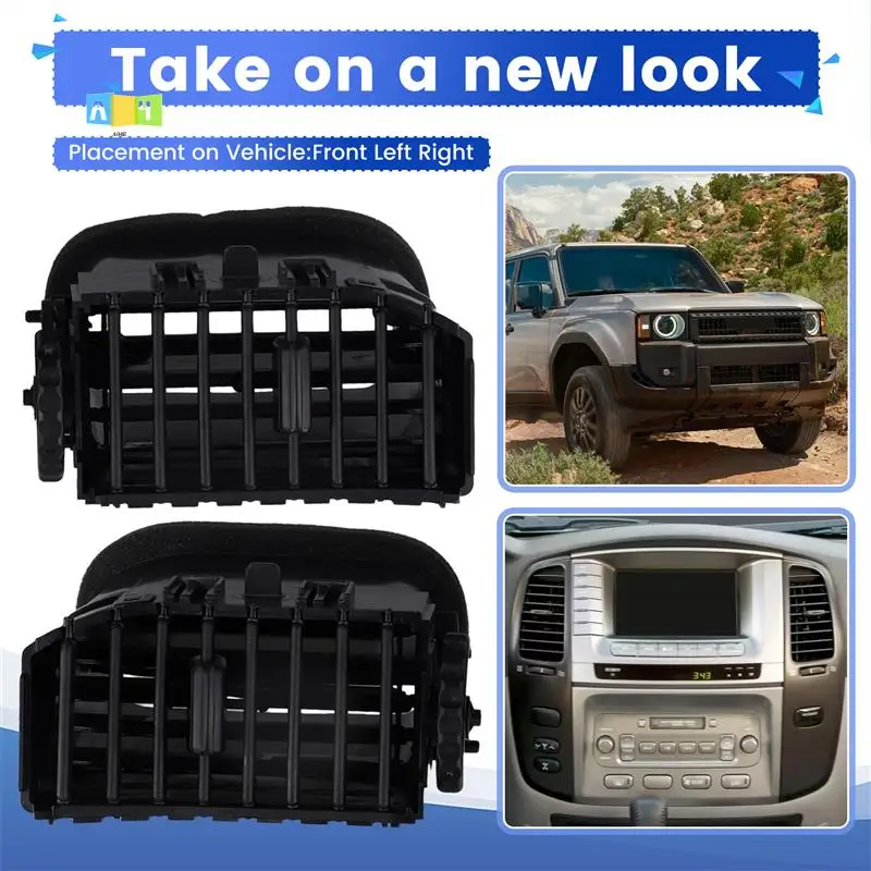 

A04E-1Pair Dash Air Conditioning Outlet Air Register For Toyota Land Cruiser 1998-2007 Lexus LX470 55670-60070 55670-60130