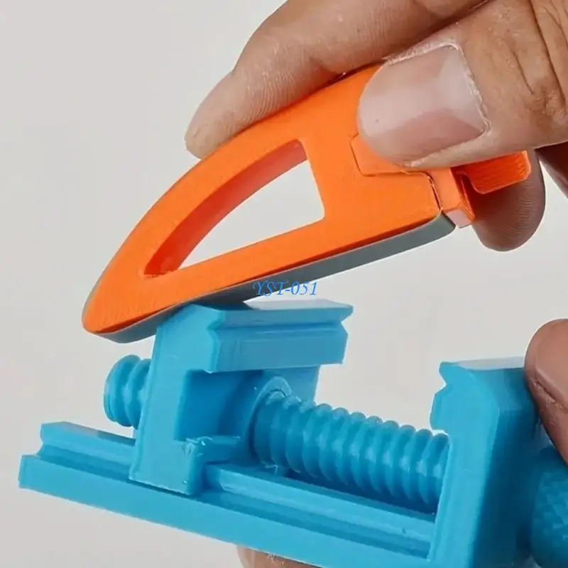 E15A Mini Curved Polisher Hand Tool with Sandpaper Holder for Model Figurine