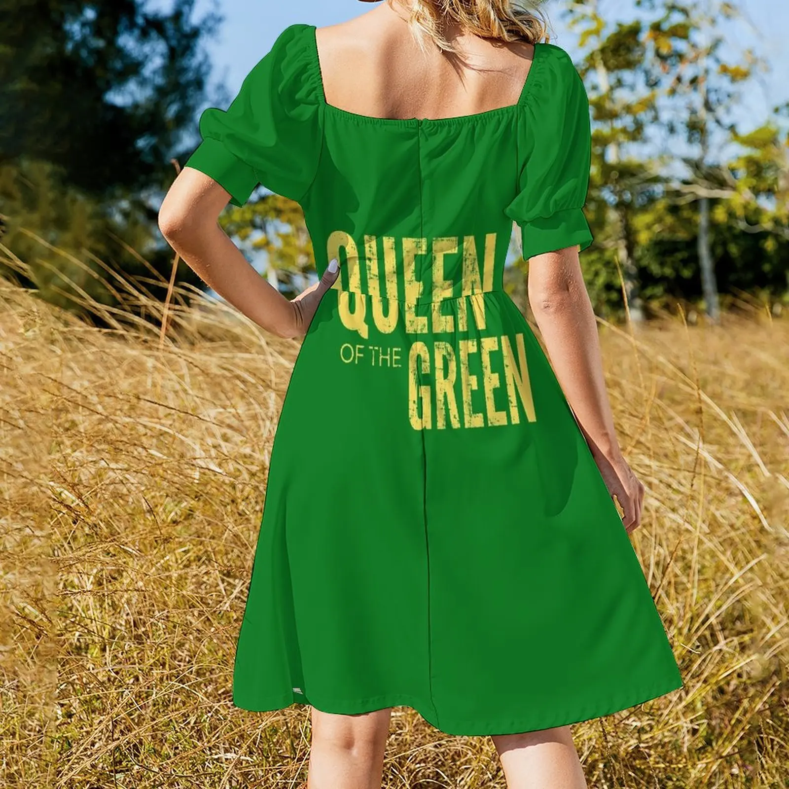 Koningin van het groene golf T-shirt Perfect cadeau voor golfliefhebbers Jurk met korte mouwen Dames zomerrok damesjurk Jurk