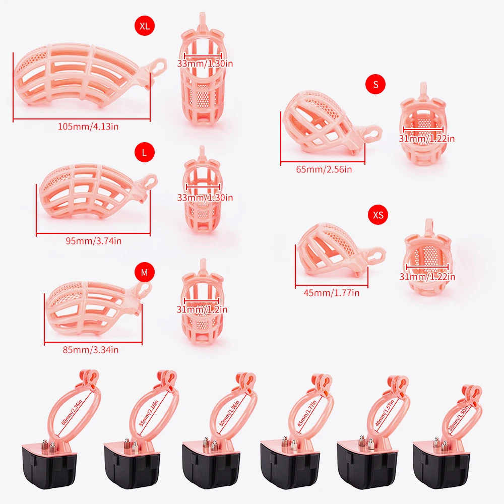 Electric Shock Chastity Cage Set Male Remote Control Testicle Electro Stimulator Honeycomb Cock Cage Kit BDSM Sex Toys For Men