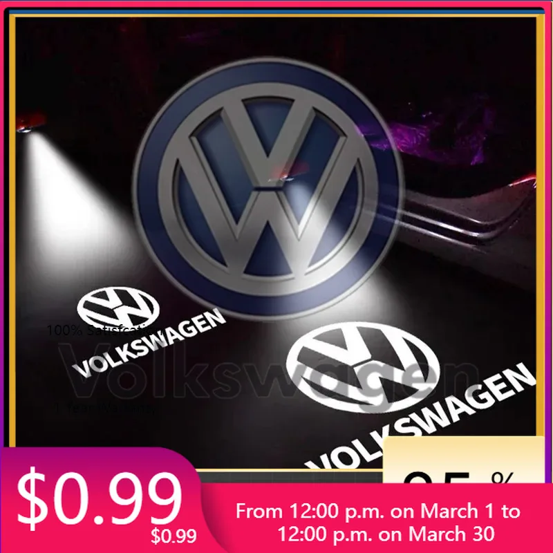 

Car Tools For VW VOLKSWAGEN New 2PCS Car Door Emblem LED Light Welcome Lamp Wireless Laser Projector For VW Volkswagen Golf Po