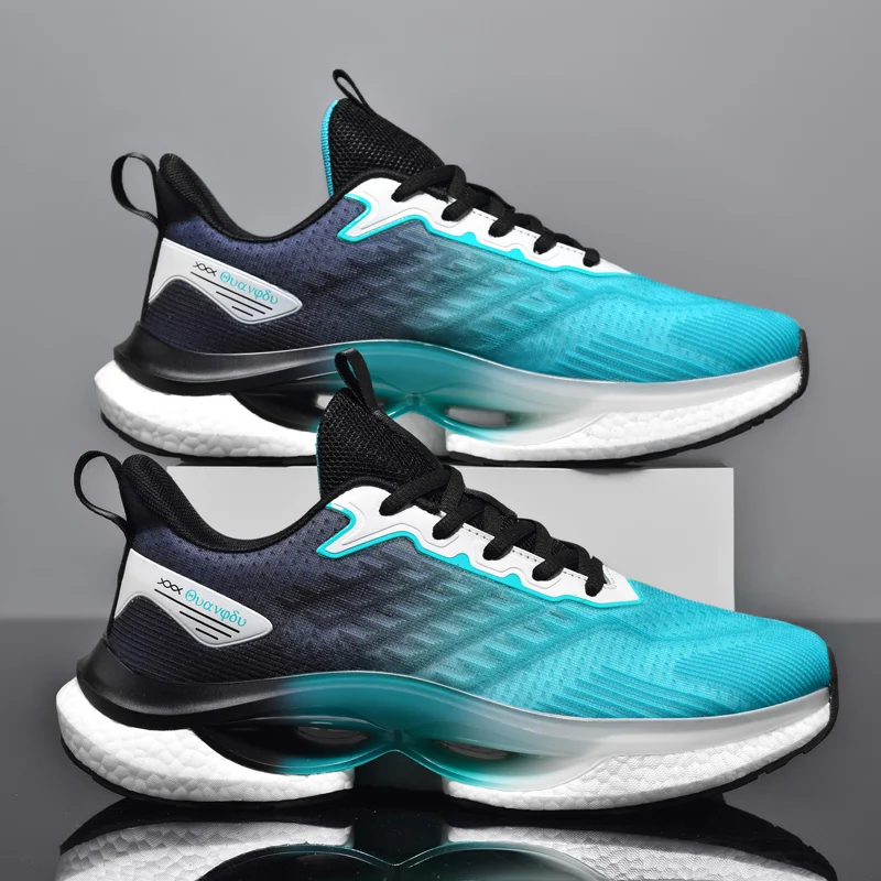 

Мужские кроссовки, легкая дышащая противоскользящая сетчатая повседневная обувь, мужская удобная спортивная обувь на плоской подошве с мягкой шнуровкой