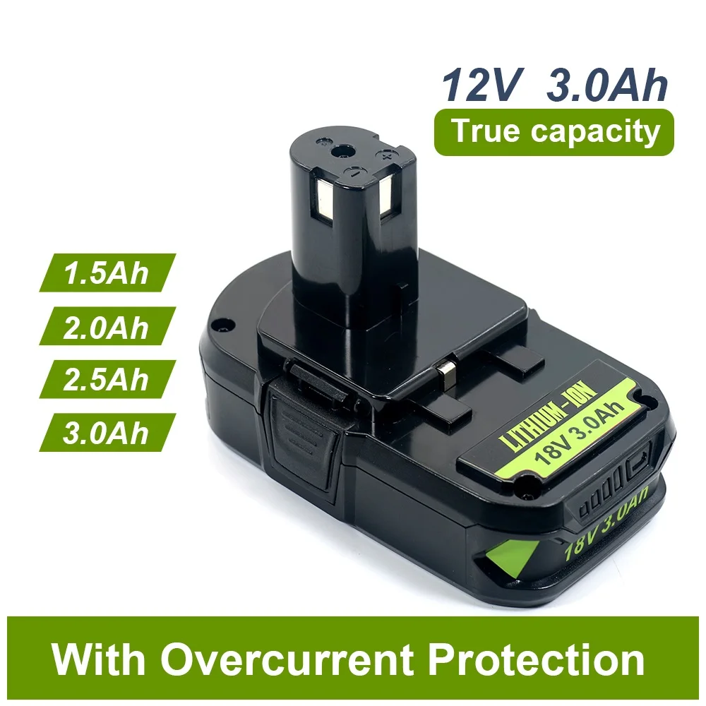 

18V 18650 2.5Ah 3Ah Power Tools Lithium-Ion Battery For RYOBI P108 18V One+ Plus Power Tools P104 P107 RB18L50 RB18L20 P108