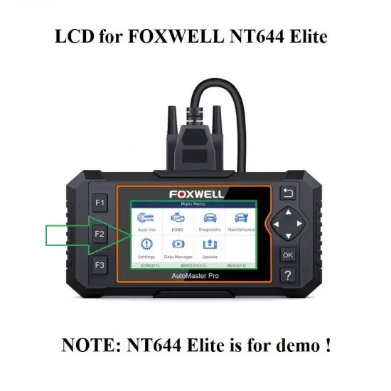 Imagem -03 - Tela Lcd de Polegadas Somente para Foxwell Nt644 Elite Scanner 4.