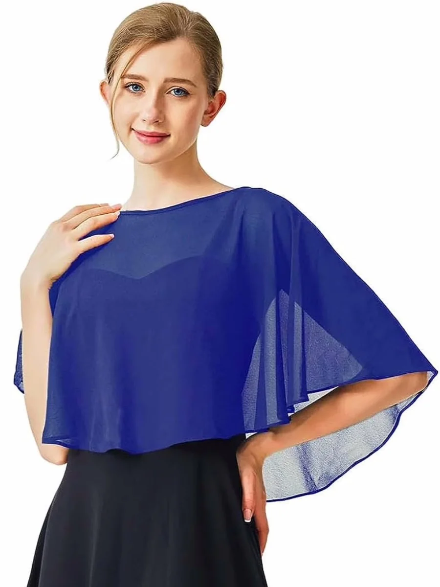 

Ladies Summer Thin Chiffon awl ort Svel round Ne Multi-Color White Enhancing Turquoise Simple Versatile Cover up