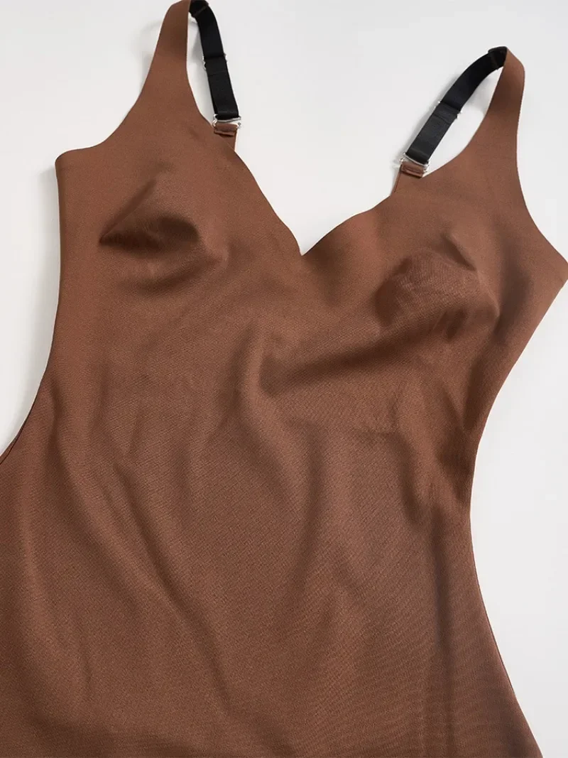High Strength Seamless V-Neck Bodysuit Crotch Open Back Beauty Design Tummy Control Body Shaper,skin-friendly & Breathable 112 Sa92d0dc11cdd4566976decd52610e4bbN