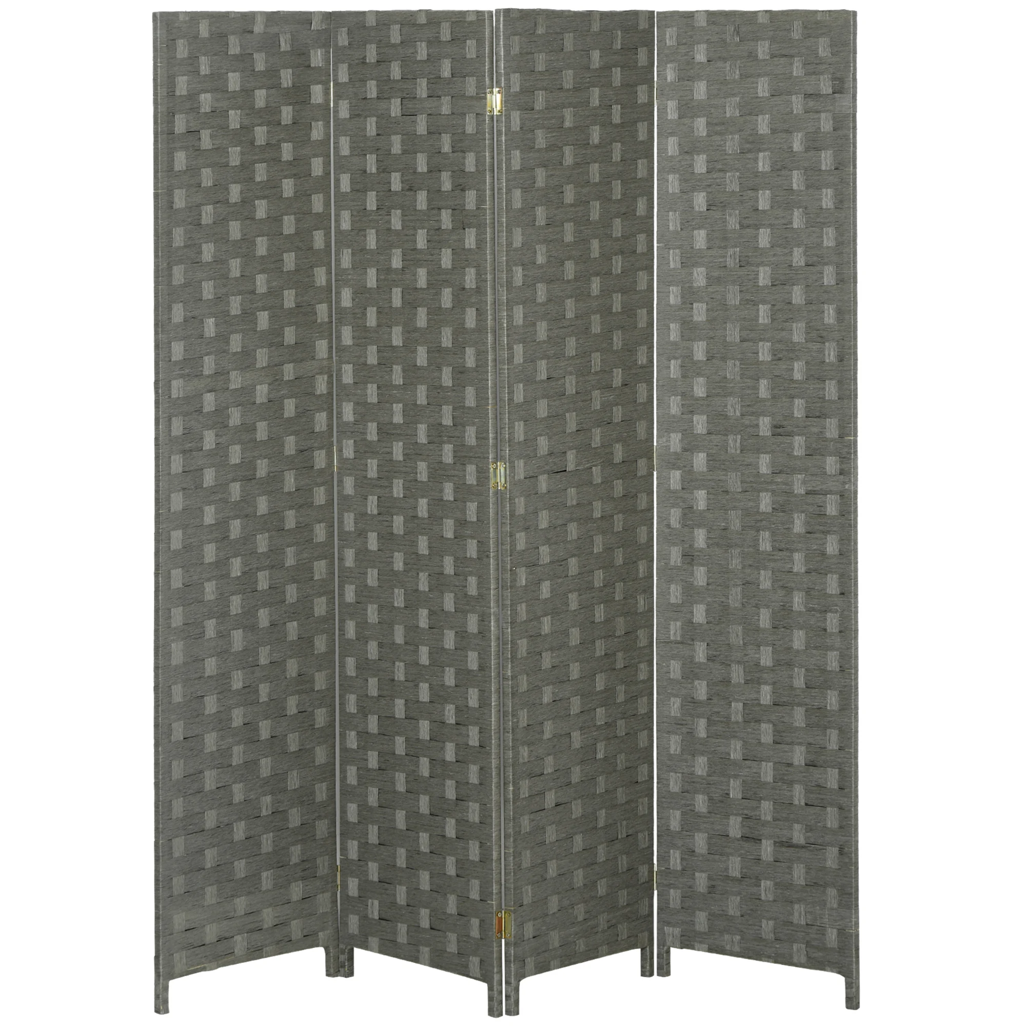 HOMCOM Paravent intérieur en bois 4 panneaux séparateur de pièce cloison, dim. 159,5L x 169,5H x 1,6P cm