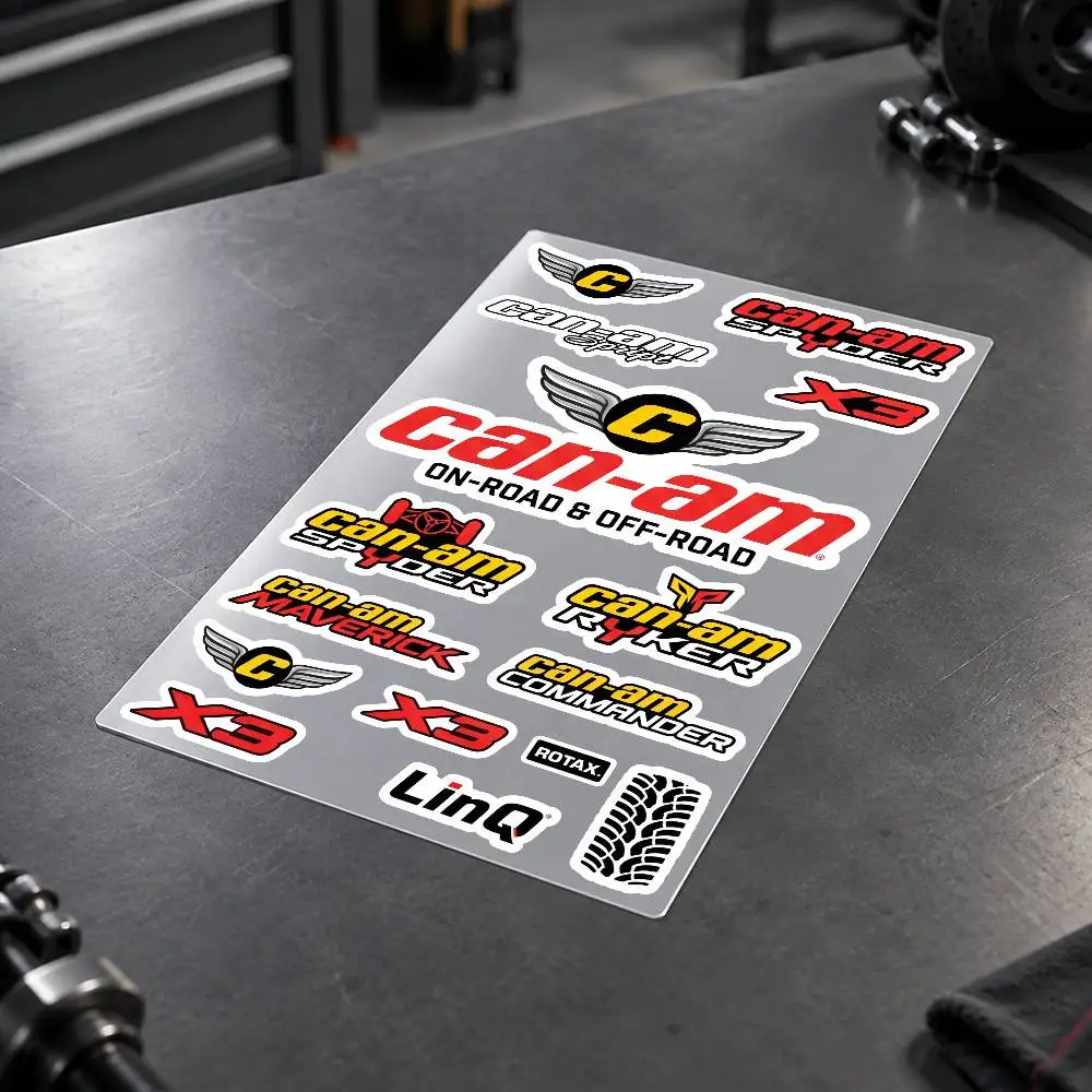 C-Can A-Am Custom Motorcycle Sticker Kit Reflective Decal Set For Helmet Tank Fairing Body Graphics