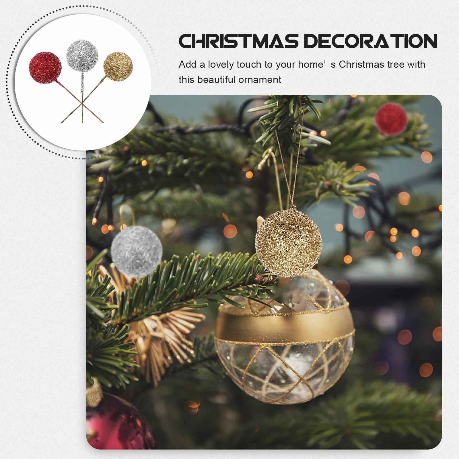 

150Pcs Simulated Pink Glitter Ball Christmas Ornament Holiday Decor for Tree Wall Wedding Party Indoor Hanging Decoration