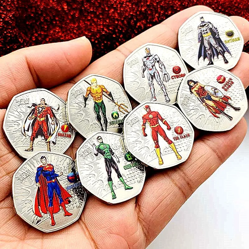 

Exquisite US Movie Anime Hero Character Color Print Commemorative Medal Coin Birthday Commemoration Gift Collection Peripherals
