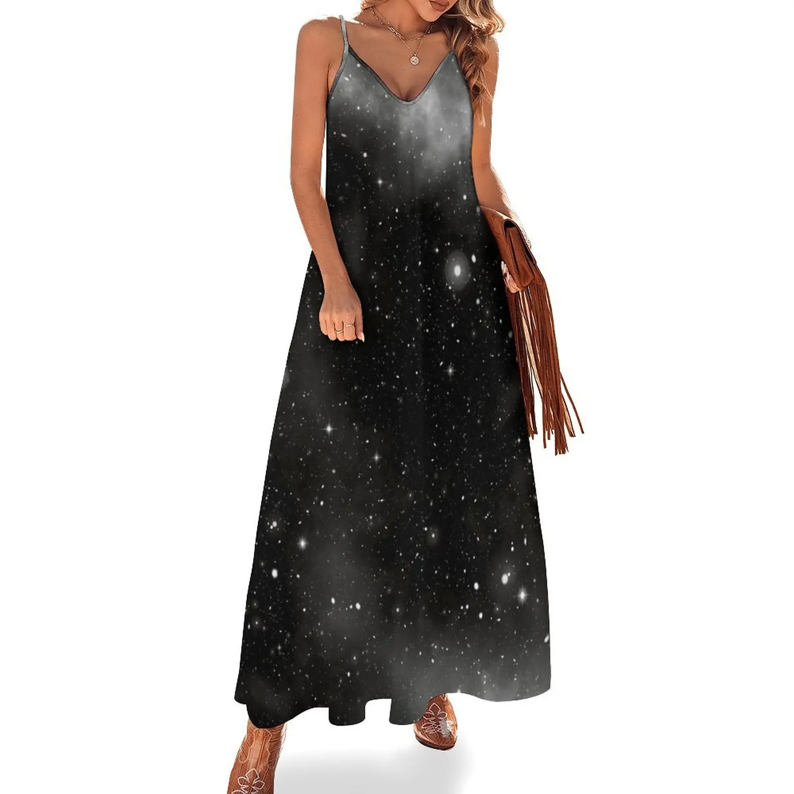 

Colorful Galaxy Sleeveless Dress Long dress beach dresses Women's summer dresses