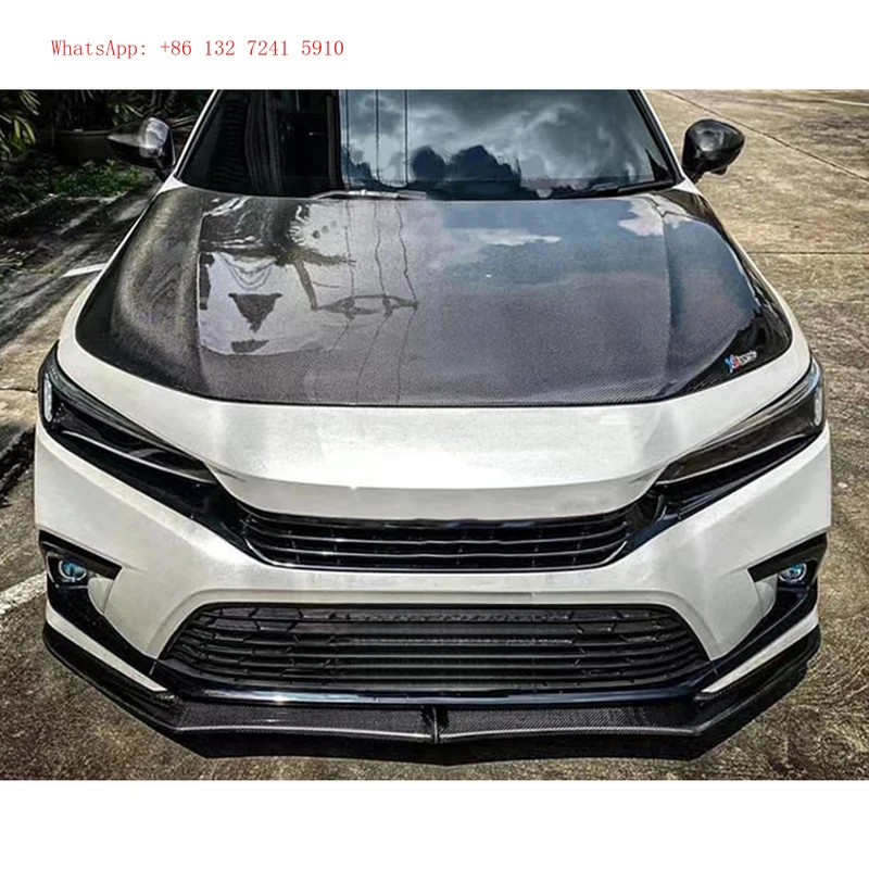 

Carbon Fiber Front Engine Bonnet Vented Hood For 11th 12021 2022 2023 2024 high quality prefect fit