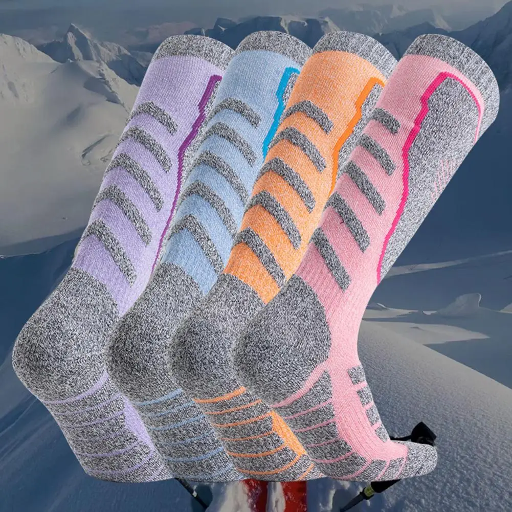 

Moisture-absorbing Ski Socks Stitching Ski Socks Winter Thermal Ski Socks for Women Men Thickened Warm Cotton Sports for Skiing
