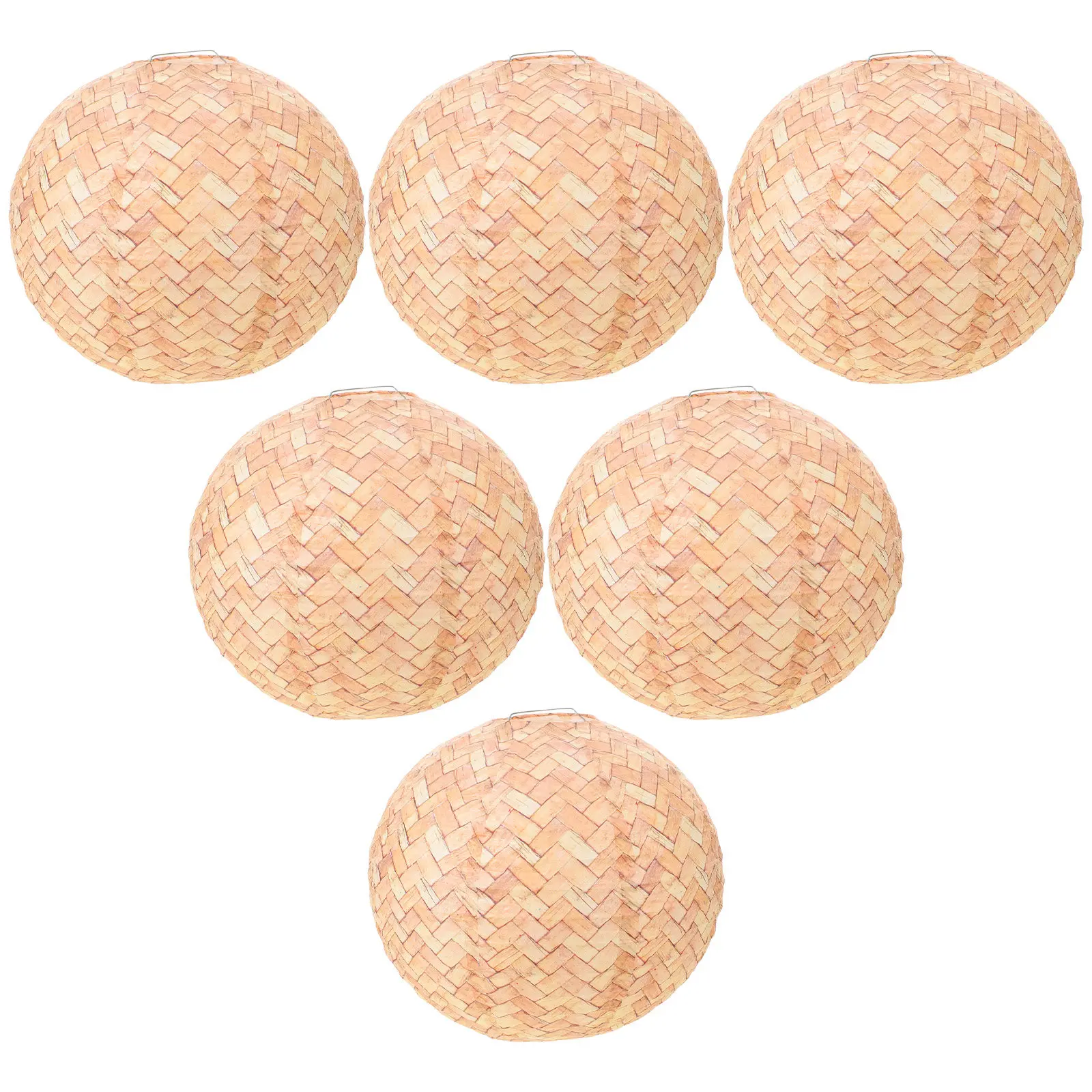 

Набор из 6 круглых подвесных фонарей в деревенском стиле, бумажные декоративные фонарики для свадеб, церемоний, вечеринок, для использования в помещении и на улице