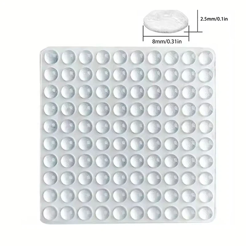 100Pcs Soft Silicone Rubber Anti Slip Bumpers Feet Pads Damper Buffer Cabinet Bumpers Silicone Furniture Pads Drawer Door Pad view 3