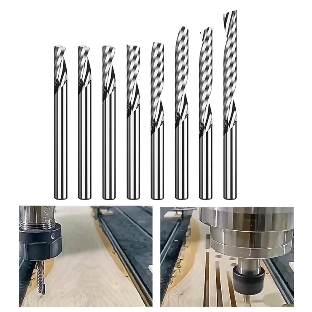 

Left Spiral Bit Carbide Milling Cutter Abrasion Resistance Efficient Cutting Edge HRC65 Hardness No Burrs Cutting
