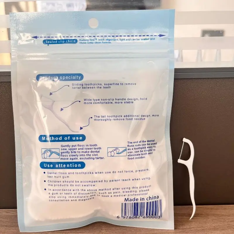 100PCS Of Disposable Ultra-Fine Dental Floss Sticks, Portable Toothpicks, High Elasticity Tooth Cleaning Sticks, Oral Care
