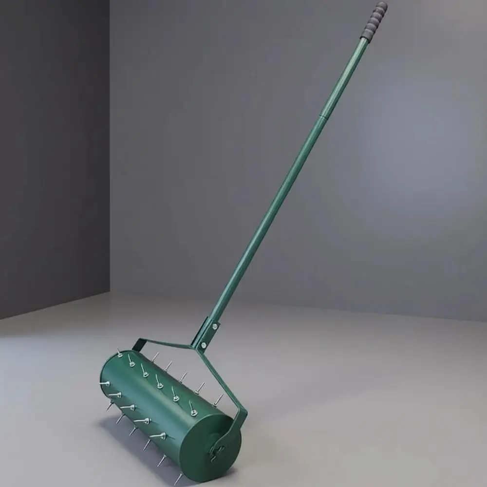 

Heavy-Duty 18-Inch Manual Rotary Lawn Aerator for Yard and Garden Grass Aeration