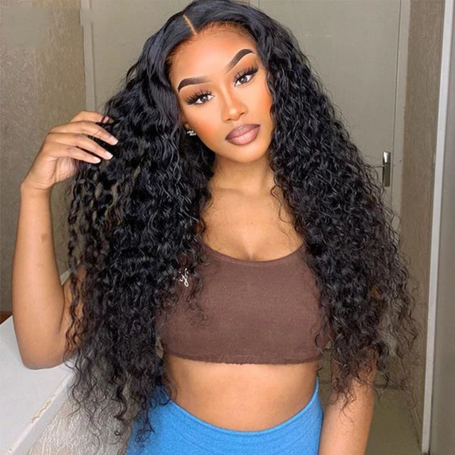 Deep Wave Frontal Wigs On Sale Clearance Human Hair 13X6 HD Lace Frontal Wigs For Women Brazilian Deep Curly Full Lace Wigs AliExpress