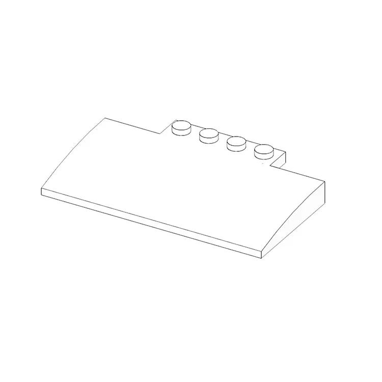 100Pc MOC Parts 15625 Slope Curved 5 x 8 x 2/3 with Four Studs Compatible Bricks DIY Assmble Building Blocks Particle Kid Toy