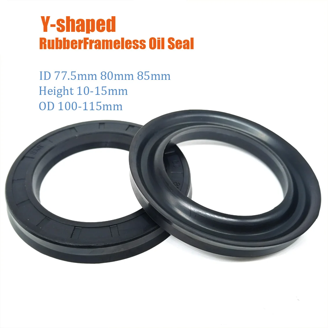 1Pcs ID 77.5mm 80mm 85mm Rubber Y-shaped Frameless Oil Seal Height 10-15mm OD 100-115mm Dust-proof  Rubber Oil Seal Sealing Ring