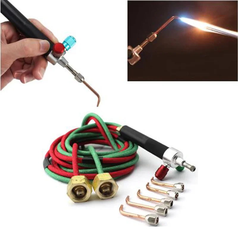 Smith Little Torch Regulators Jewelry Welding Oxygen Gas Torch Gold Melting Jewelry Soldering Torch with 5 Tips