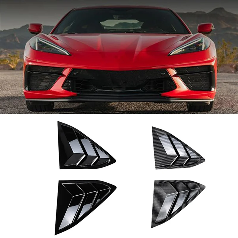 

Стильный автомобильный задний треугольный оконный жалюзи, треугольный солнцезащитный козырек, модифицированный для Corvette C8 2020-2023, черный