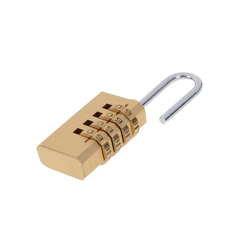 1pc Resettable Code Locks 4 Digits Number Mini Security Tool Password Lock Password Code Brass Combination Lock Padlock