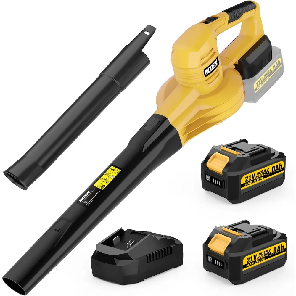 

Аккумуляторная воздуходувка для листьев с 2 аккумуляторами емкостью 4,0 Ач и зарядным устройством — мощные 2-скоростные электрические воздуходувки для ухода за газоном, выдув листьев