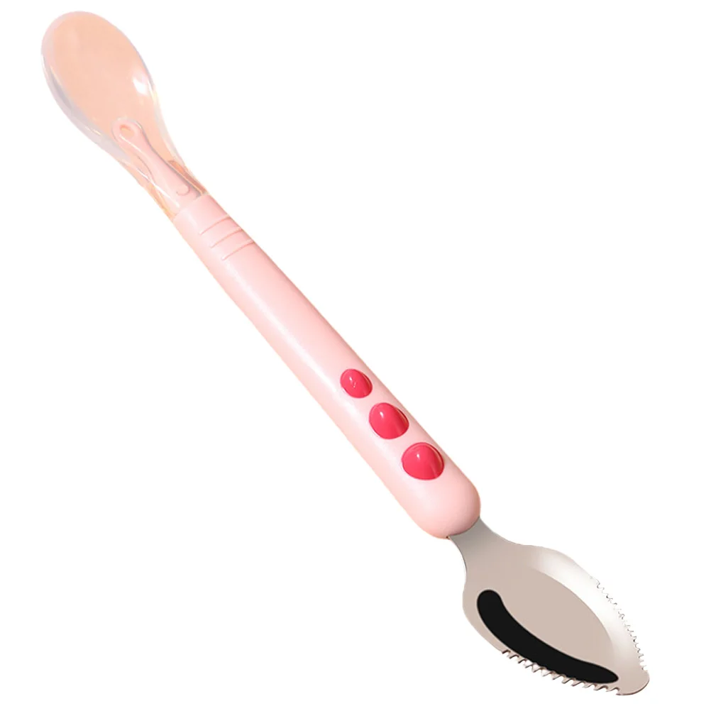 

Double Head Baby Fruit Puree Spoon Feeding Training Spoon Premium Material Lightweight Compact Easy to Hold Baby Silicone Spoons