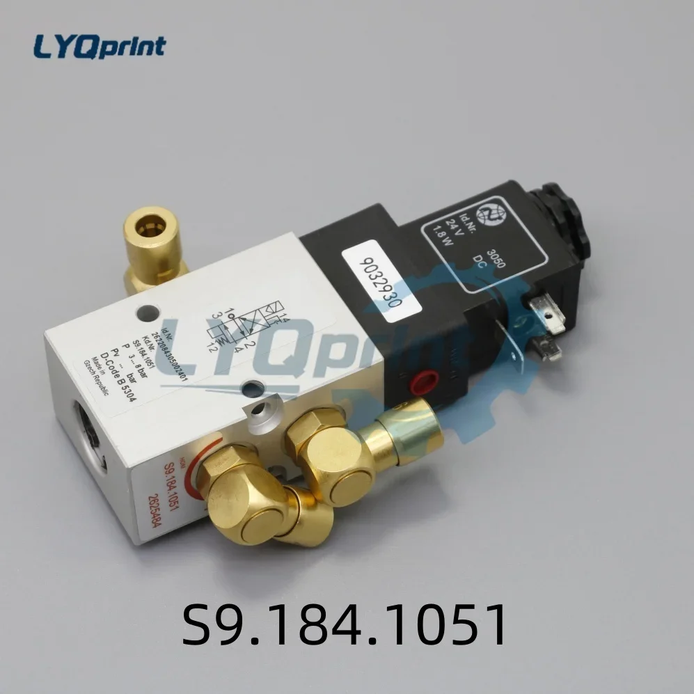 

1 Piece S9.184.1051 Heidelberg Pneumatic Valve 4-2 Way For Printing Machine Parts