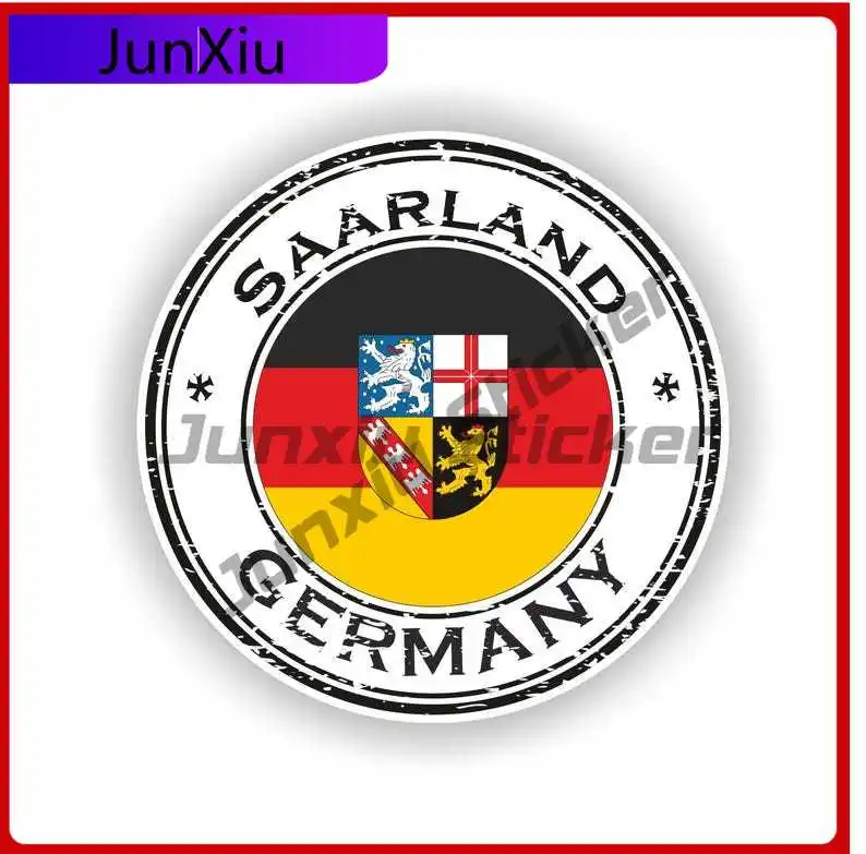 

Saarland Germany Coat of Arms Creative Helmet Car Scratch Cover Car Styling Vinyl Decal For Car Truck SUV Window Bumper Laptop
