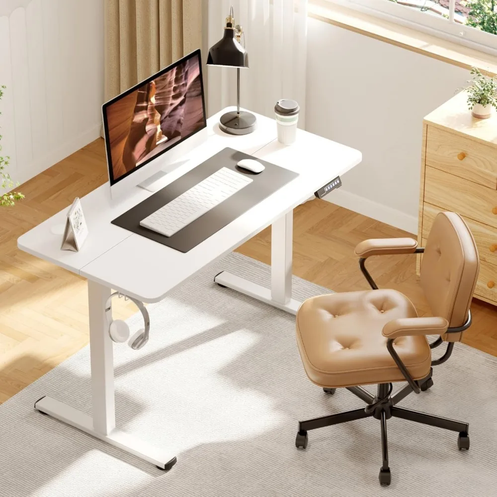 Adjustable Stand Up Standing Desk, 47x24 Inches Home Office Desk with Memory Preset & Charging USB Port & Sedentary Reminde