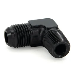 Алюминиевый черный окислитель AN6 6AN к 1/8NPT AN6 6AN к 1/4NPT 90-градусный Штекерный адаптер для масляного шланга