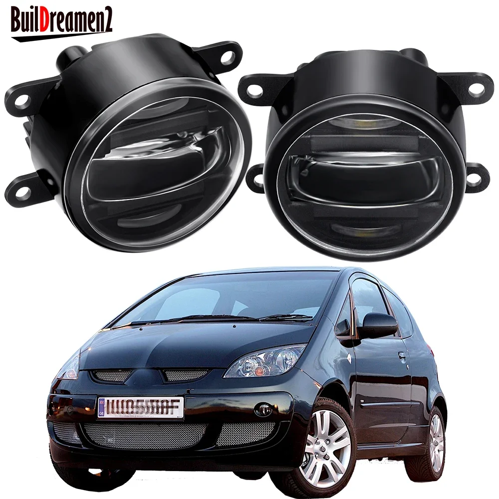 2 X 30W Aluminum Fog Light with DRL Function For Mitsubishi Colt Hatchback 2004-2012 Car Front LED Fog Daytime Running Lamp H11