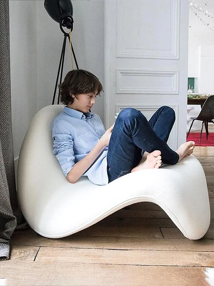 Silla de sofá Silla de lengua personalizada creativa individual de lujo ligera