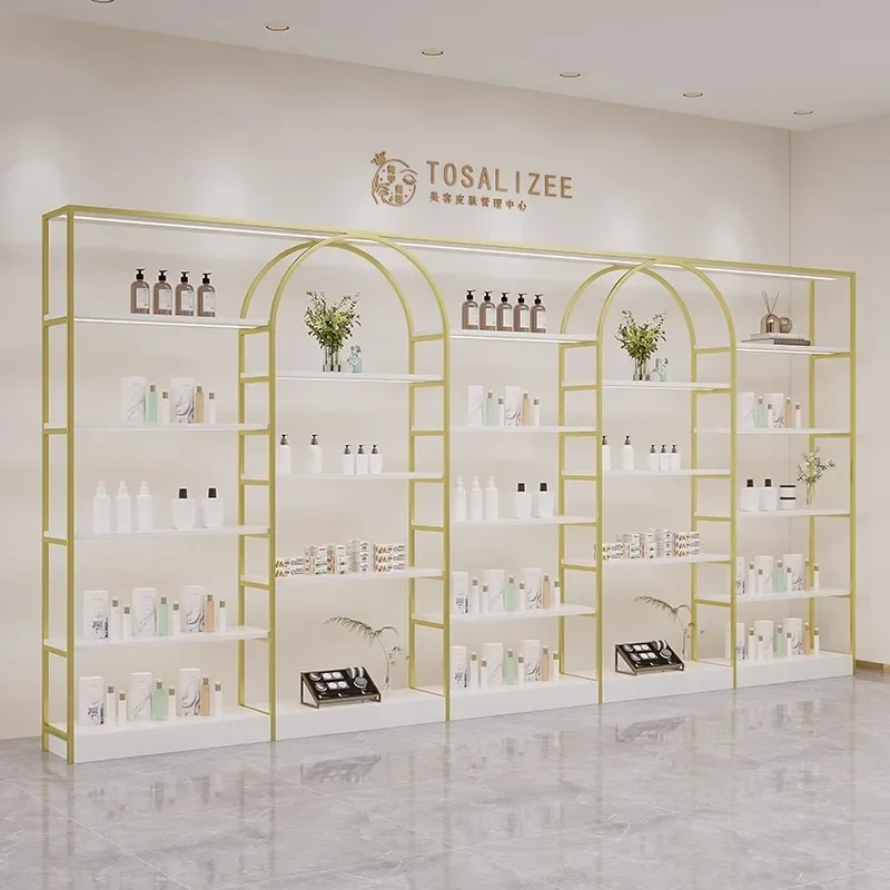Product Display Cabinet Display Rack Beauty Salon Cosmetics Skin Care Products Barber Shop Nail Art