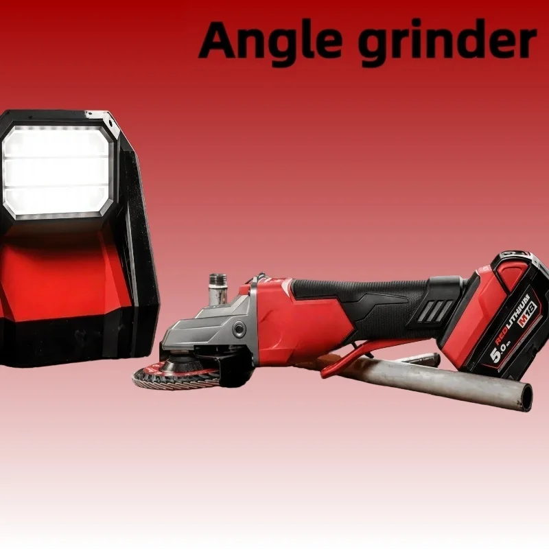 Mesin Gerinda Sudut Tanpa Sikat 125mm, Mesin Pemotong dan Pemoles dengan Saklar Paddle Tanpa Kunci, Perkakas Listrik untuk Baterai Milwaukee