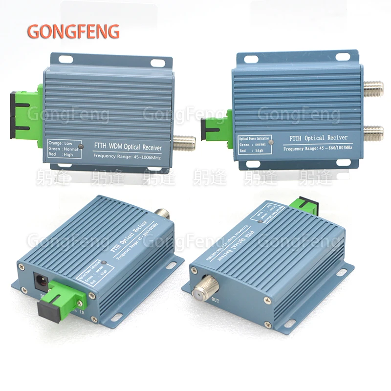 

FTTH CATV Mini WDM Optical Receiver AGC Optical Node Fiber Optic Media Converter SC APC 4G 3G Networks SC Connector Wholesale