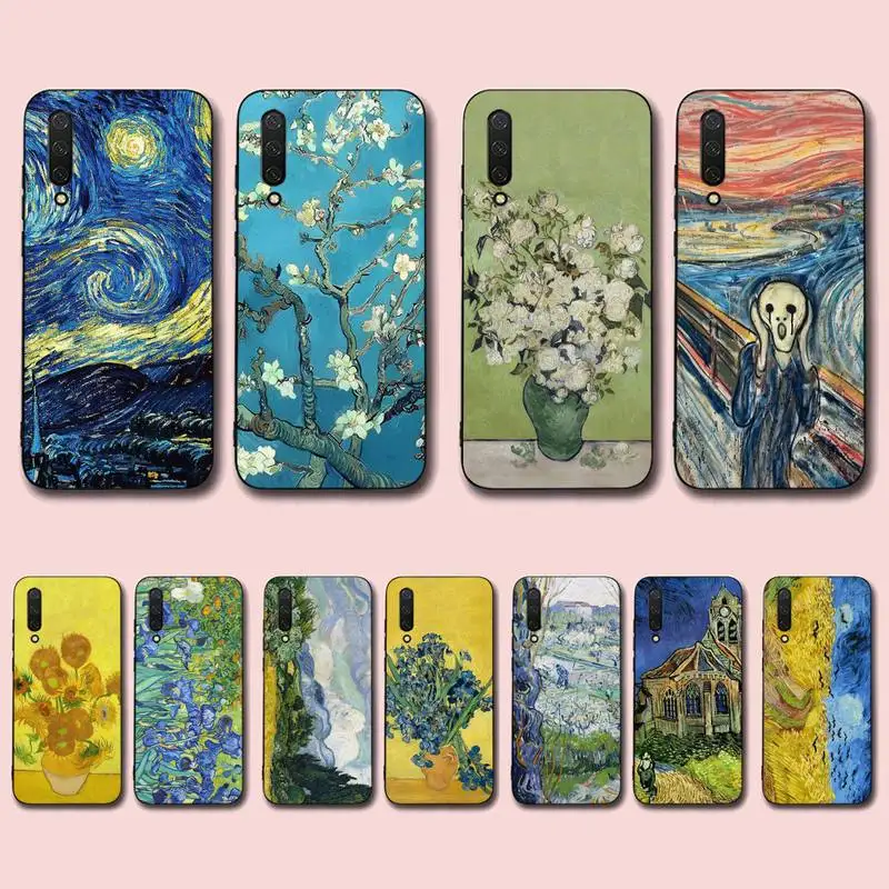 Van Gogh Starry Sky Art Phone Case for Xiaomi mi 5 6 8 9 10 lite pro SE Mix 2s 3 F1 Max2 3