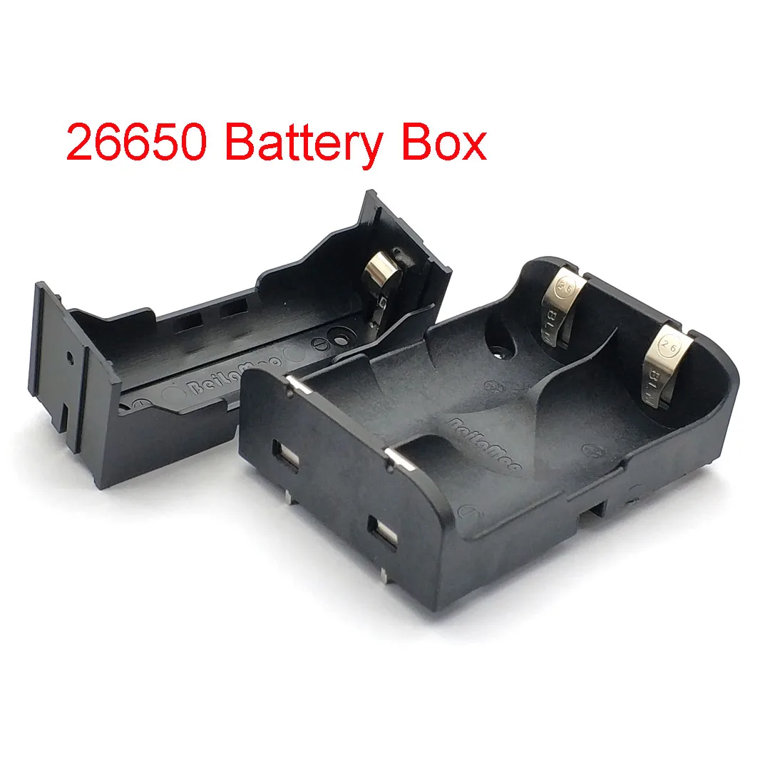 1S 2S 26650 Battery Holder THM Batteries Case Storage Box 1 2 Slot 26650 DIY Rechargeable Battery Shell with Pin