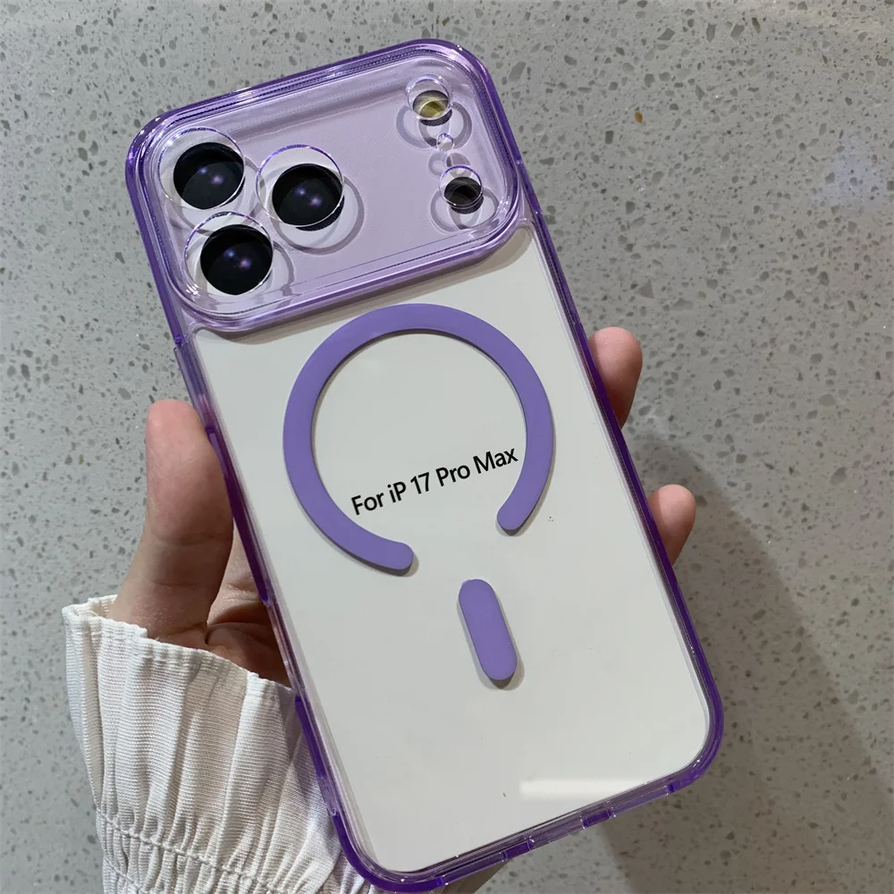 فاخر شفاف قوي المغناطيسي قذيفة آيفون 17 برو 17 الهواء 16 15 برو ماكس شحن لاسلكي الوفير مجموعة هدايا عالمية #4