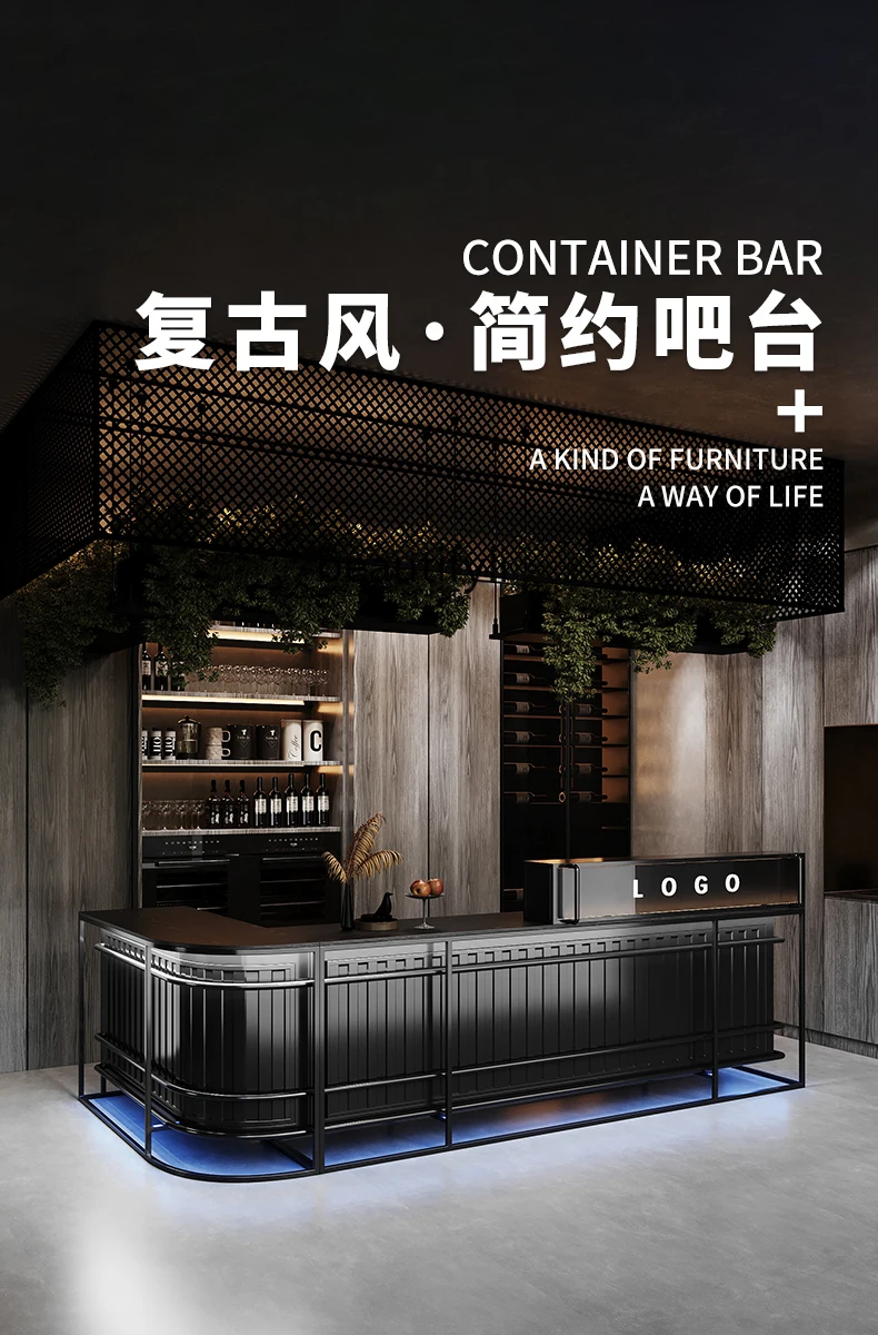 Industrial Style Barbecue Shop Cashier Corner Bar Reception Desk Coffee Tea Shop Water Bar