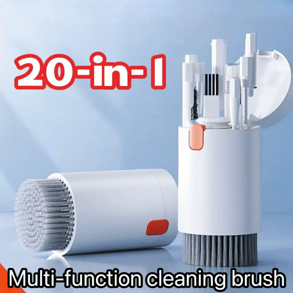 Professional 20in1 Computer Cleaning Set with Keyboard Brush Bluetooth Earpiece Cleaner and Mobile Phone Screen Dust Remover