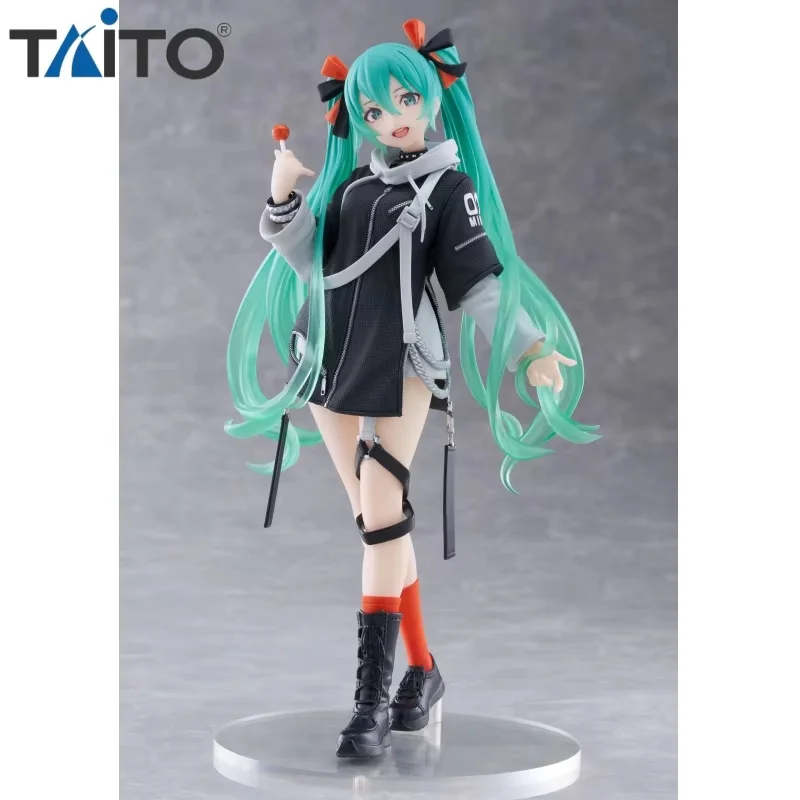 In Stock Original Taito Fashion Vocaloid Hatsune Miku Punk Future Scenery Manual Figure Model Toys Fans Xmas Birthday Gifts