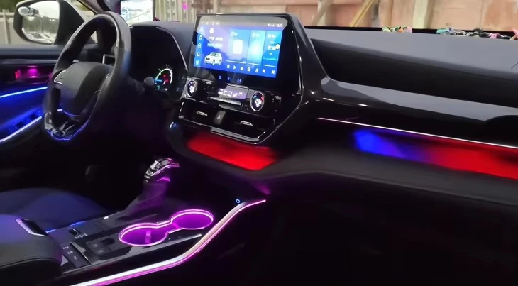 2022-2024 Universal Car Symphony Ambient Light 23 Lights Starry Sky Colorful Dynamic Shadow 12V Interior Modified Lighting Acces