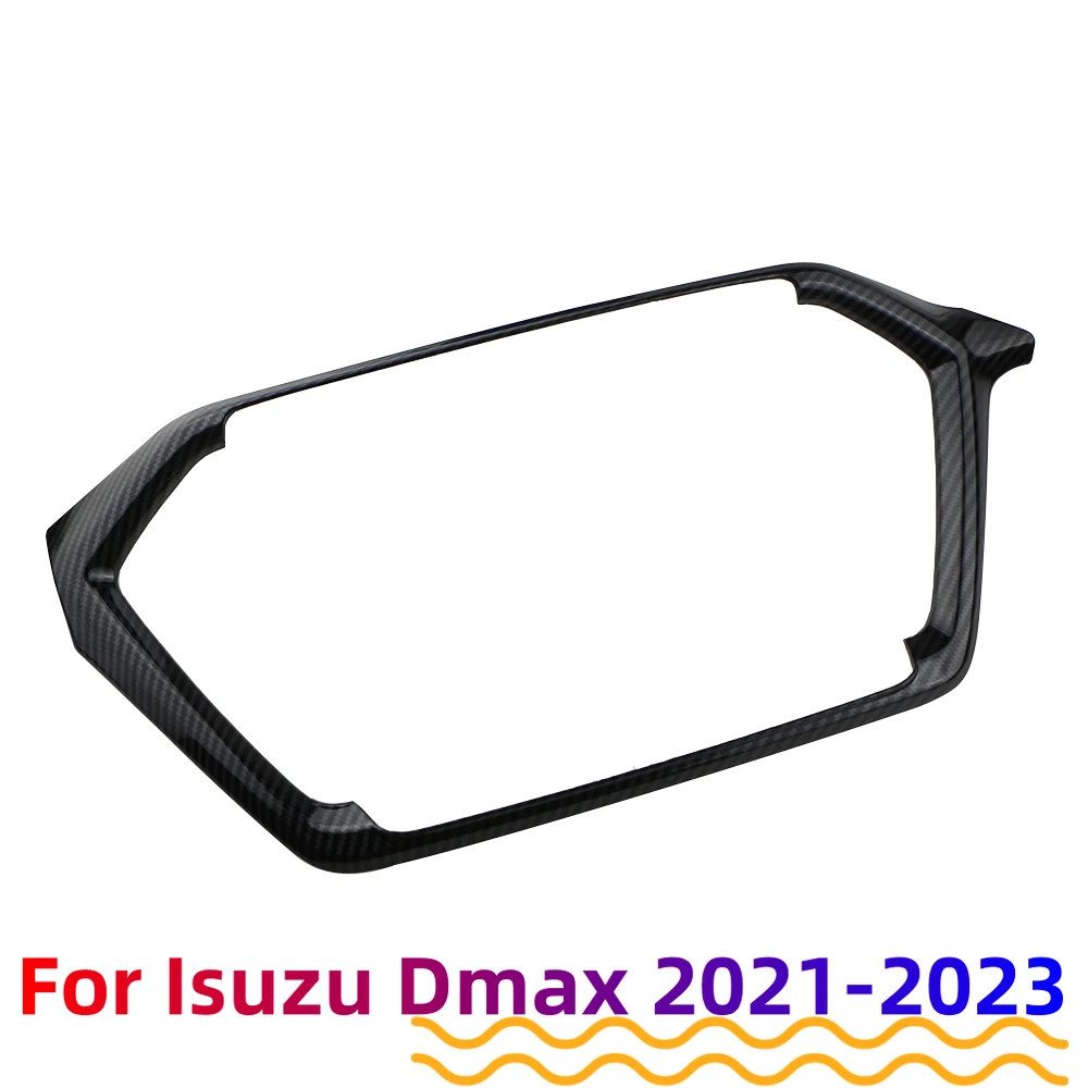 LHD Stickers For ISUZU D-MAX DMAX 2021 2022 2023 Dashboard Central Control Trim Cover Navigation ABS Carbon Fiber Car Styling